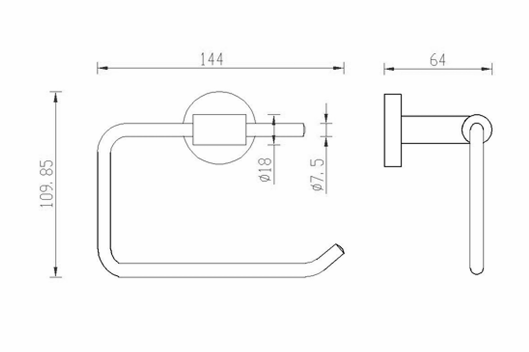 JTP Inox Toilet Paper Holder Stainless Steel