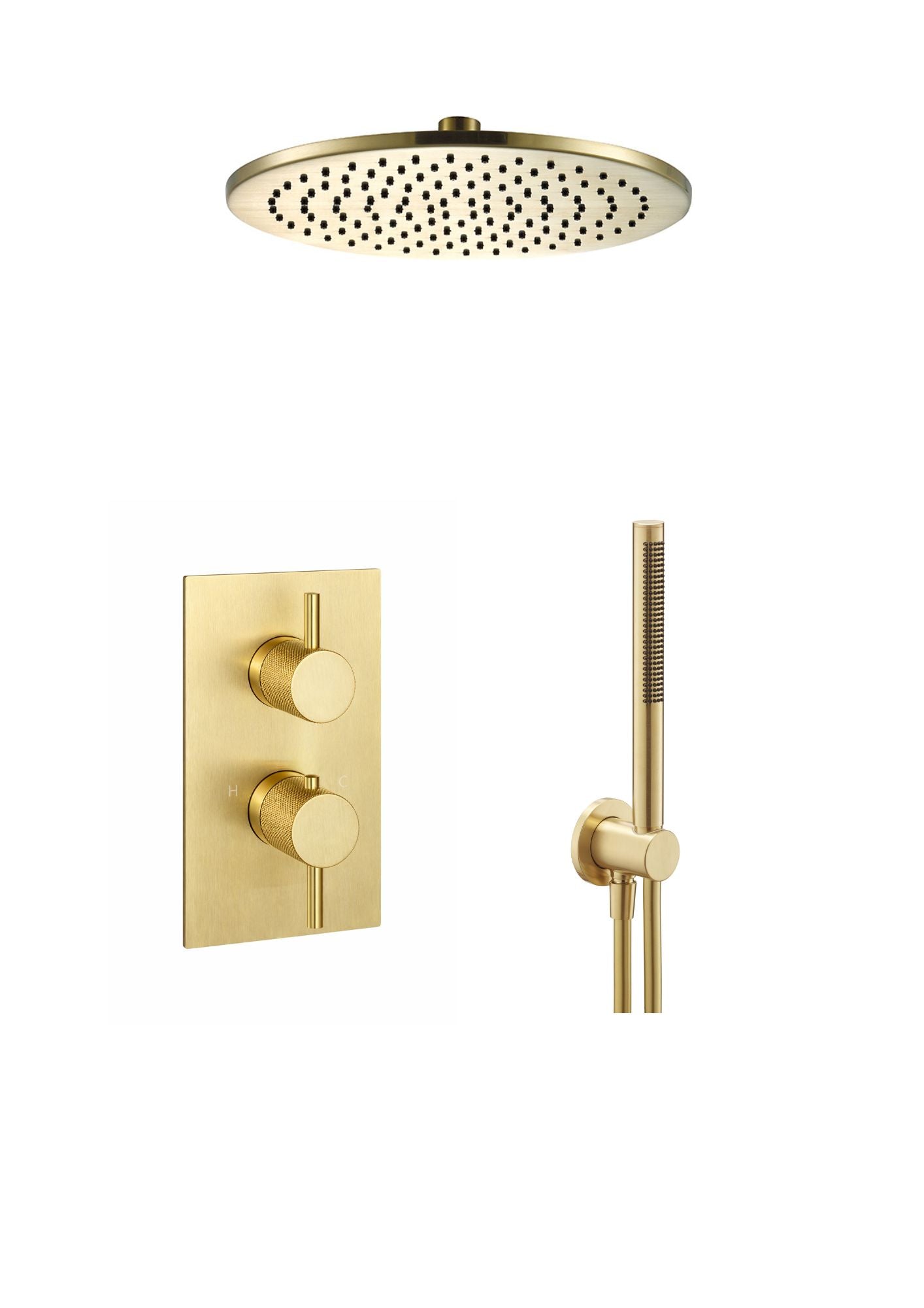 JTP VOS Thermostatic Concealed 2 Outlet Shower Valve - Designer Handle Set