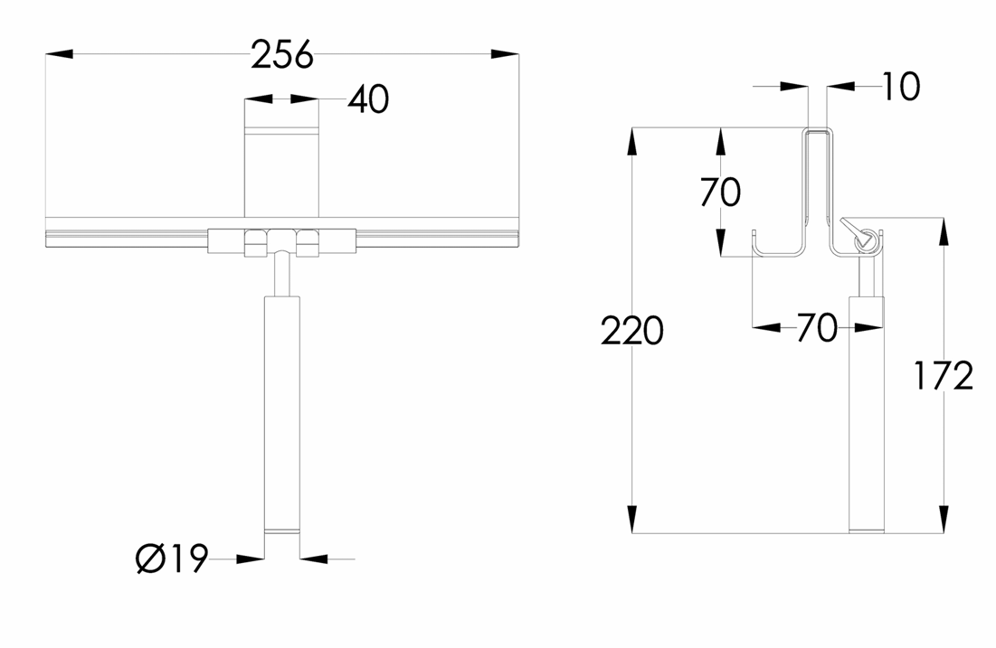 JTP VOS Squeegee and Double Sided Hook
