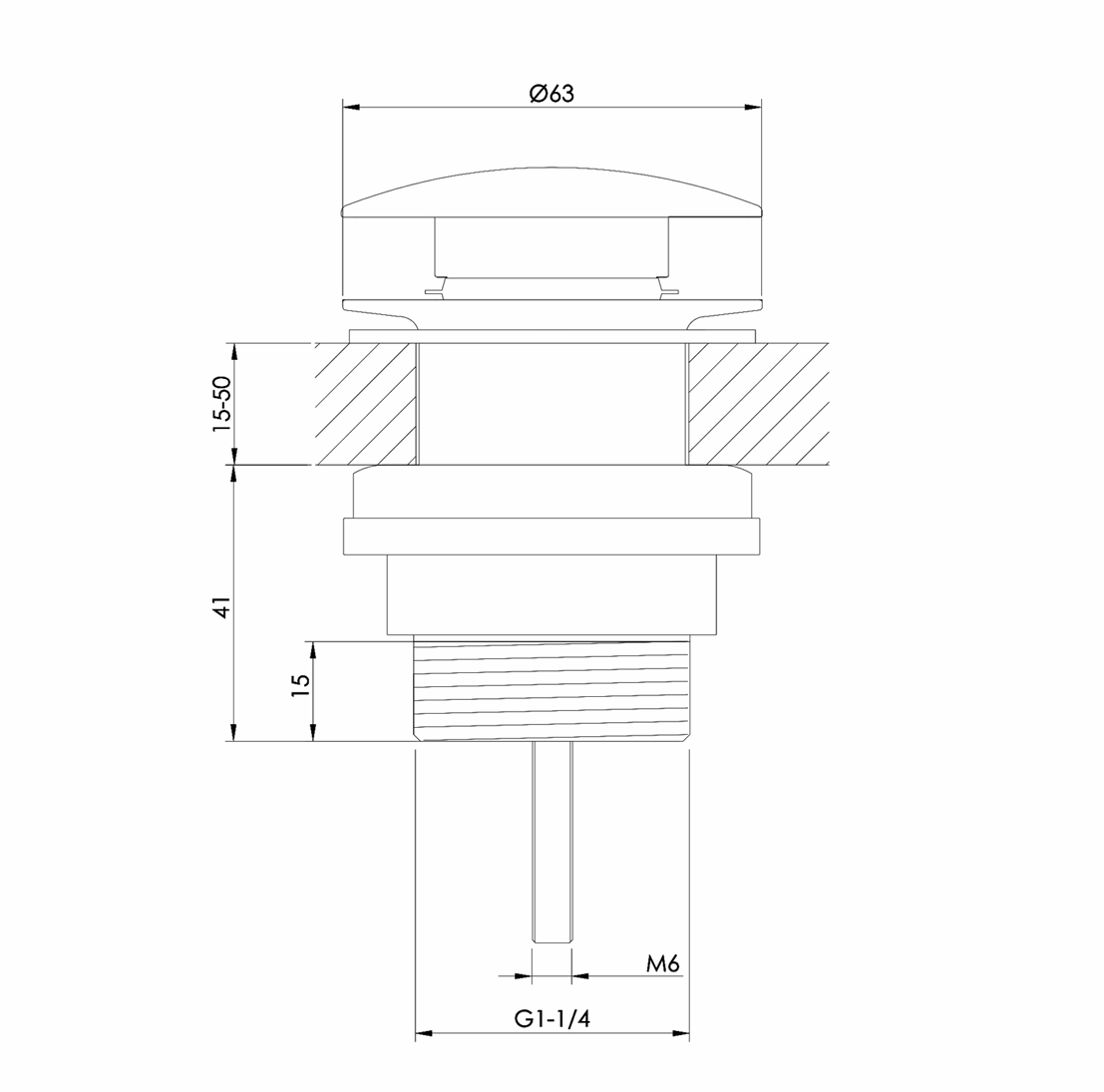 JTP VOS Basin Waste, Universal, Slotted and Unslotted