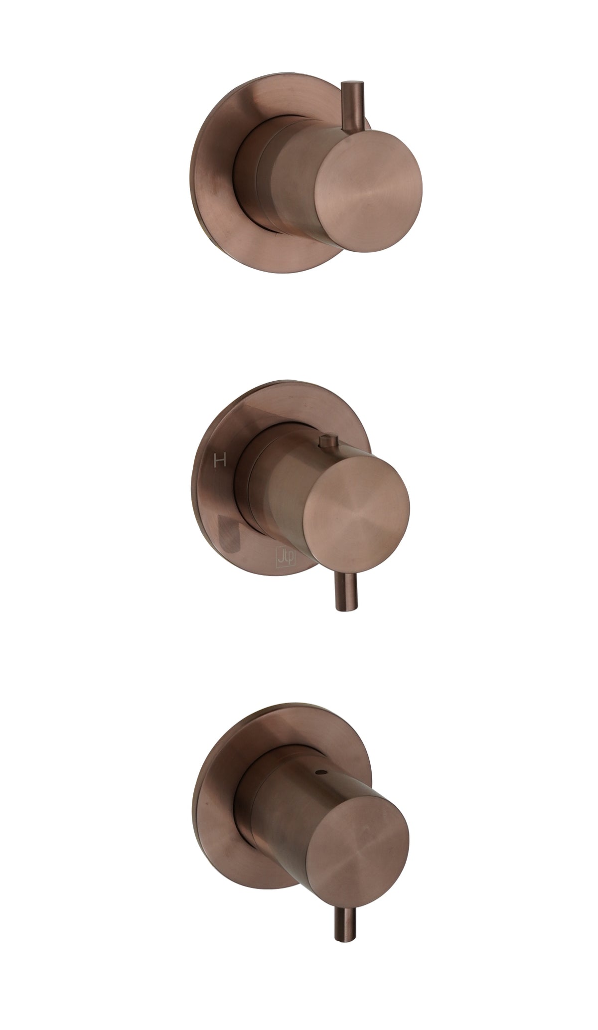 JTP VOS Modular Thermostatic Concealed 3 Outlet Shower Valve - Brushed Bronze