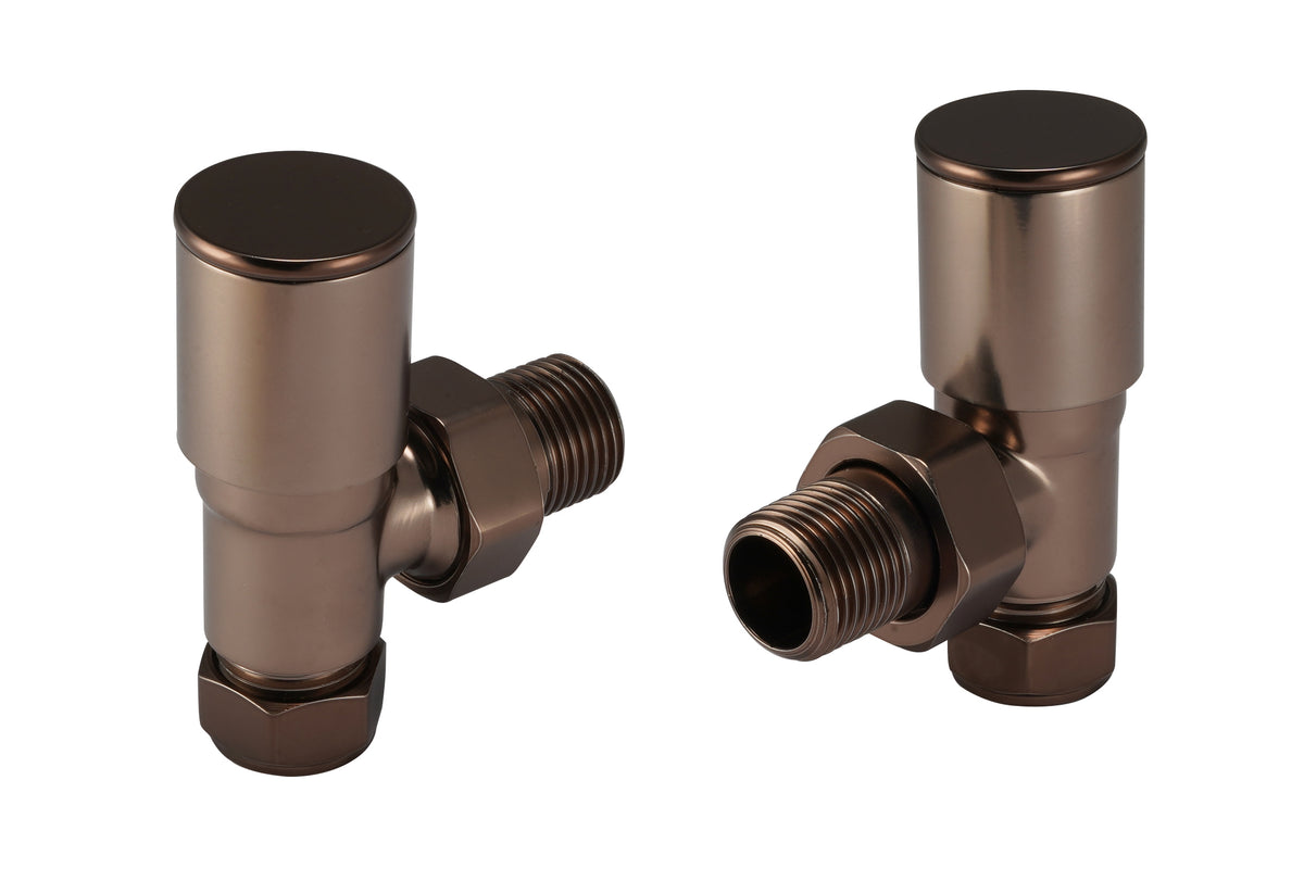 JTP VOS ANGLED RADIATOR VALVE - Brushed Bronze
