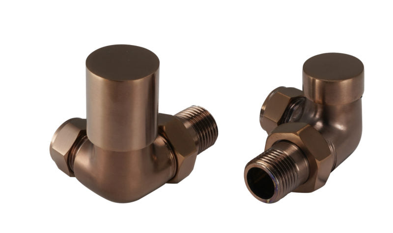JTP VOS CORNER RADIATOR VALVE - Brushed Bronze