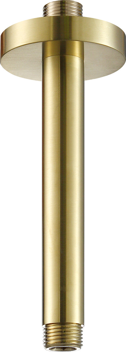 JTP VOS 150mm Ceiling Mounted Shower Arm - Brushed Brass