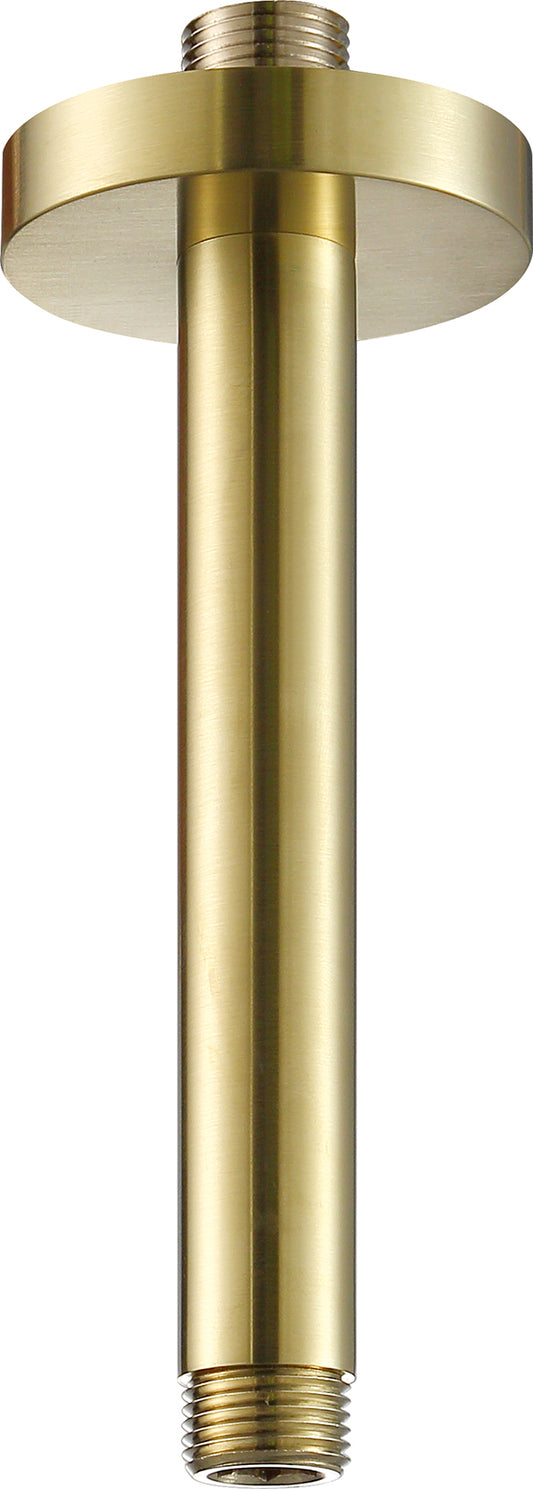 JTP VOS 150mm Ceiling Mounted Shower Arm - Brushed Brass