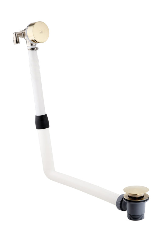 JTP VOS Overflow Bath Filler with Click Clack Waste - Brushed Brass