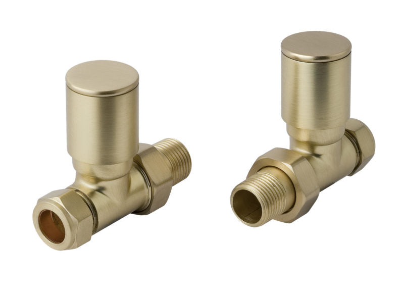 JTP VOS STRAIGHT RADIATOR VALVE - Brushed Brass