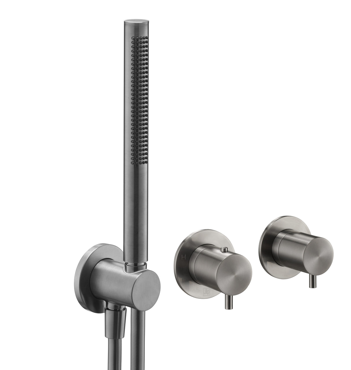 JTP VOS Modular Thermostatic 2 Outlet Shower Valve with Handset - Brushed Black