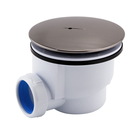 DreamTaps JTP VOS shower waste accessory with stainless steel finish for efficient water drainage in bathroom showers.