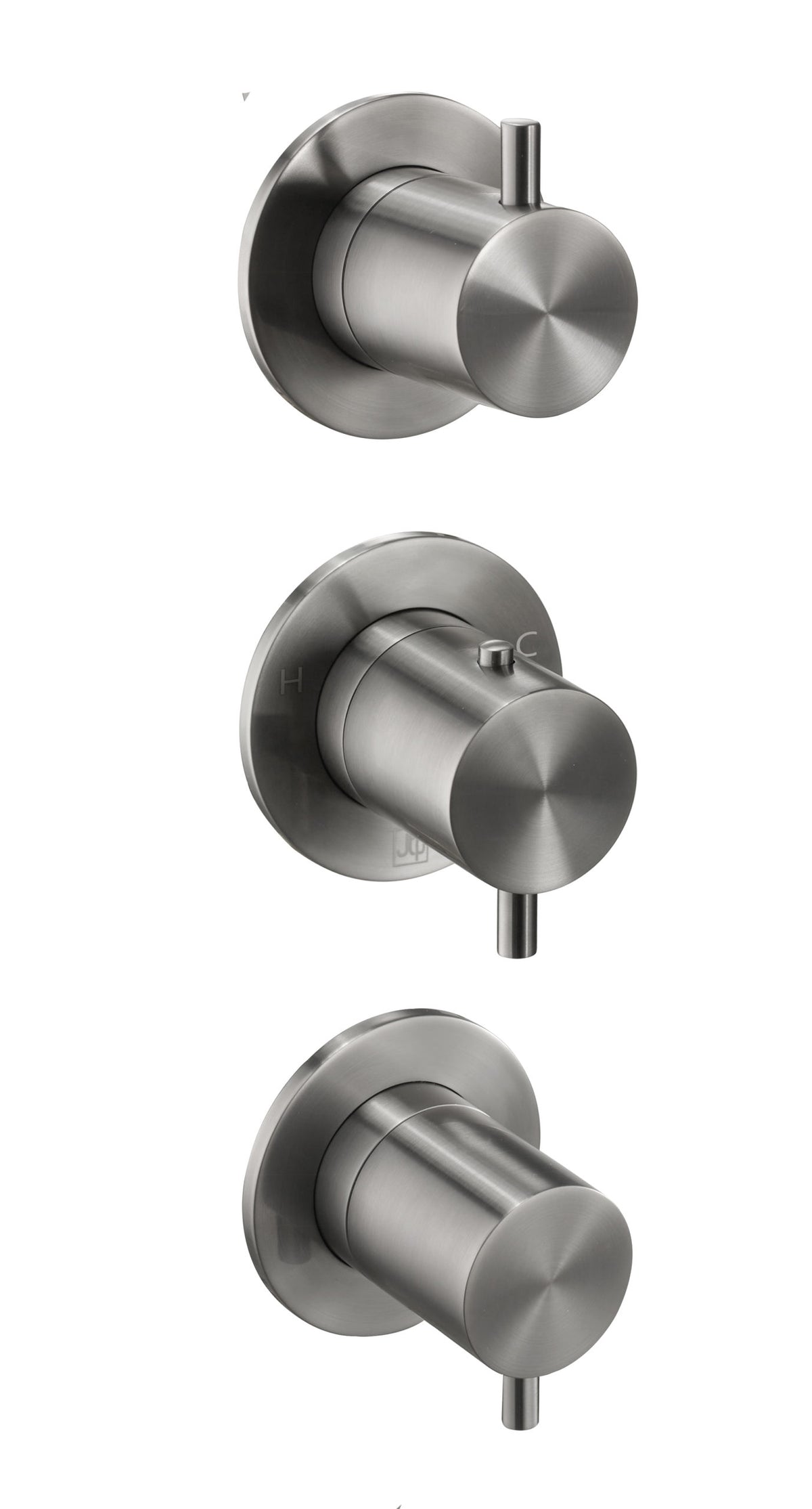 JTP VOS Modular Thermostatic Concealed 3 Outlet Shower Valve - Brushed Black