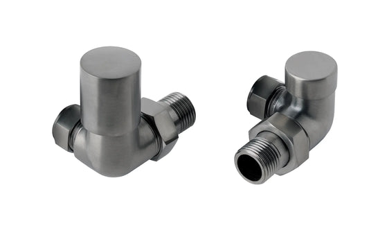 JTP VOS CORNER RADIATOR VALVE - Brushed Black