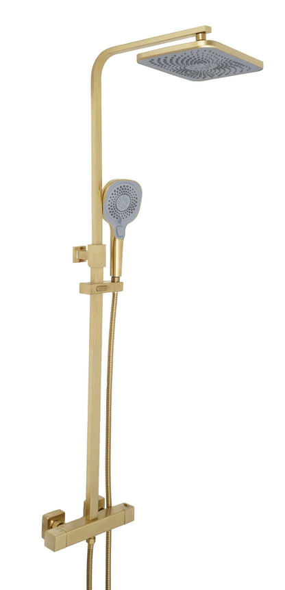 JTP HIX Thermostatic Bar Valve with 2 Outlets, and Multifunction Shower Handle