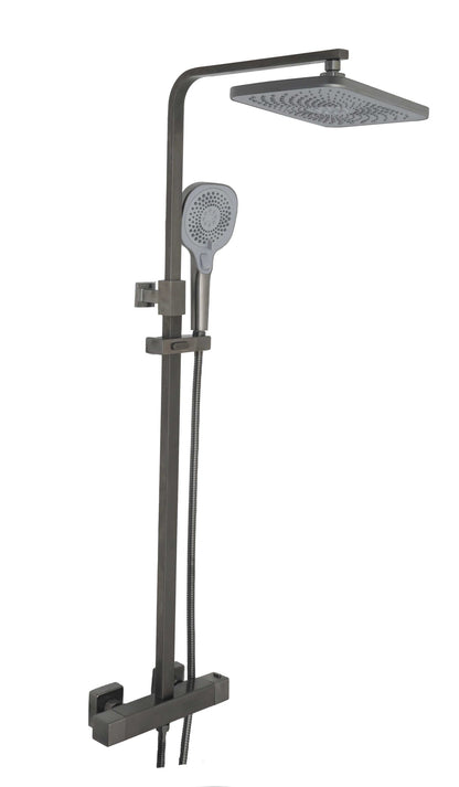 JTP HIX Thermostatic Bar Valve with 2 Outlets, and Multifunction Shower Handle