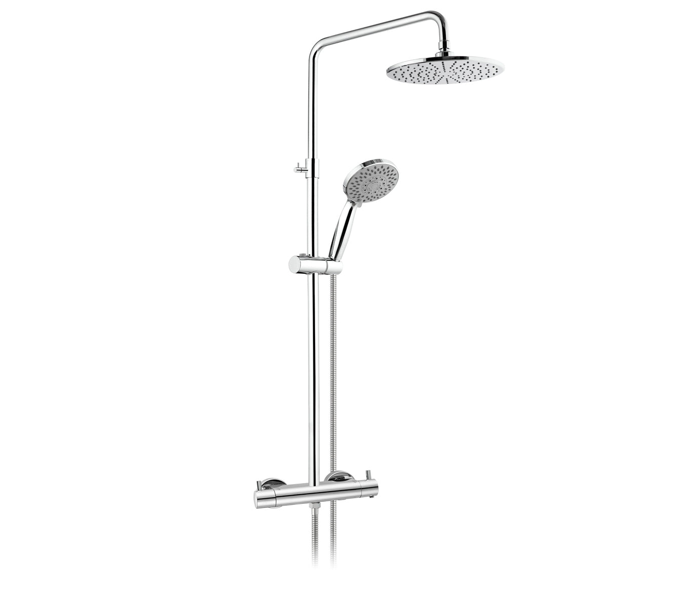 JTP Florence Round Thermostatic Bar – 2 Outlets
