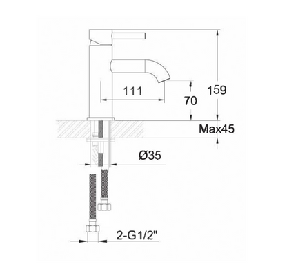 JTP Florence Single Lever Tall Basin Mixer Tap