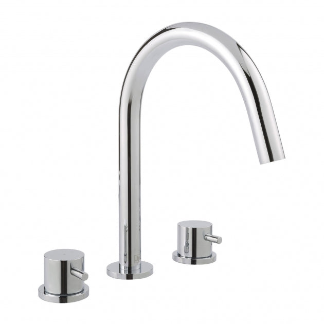 JTP Florence 3 Hole Deck Mounted Bath/Basin Filler Tap Chrome