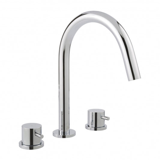 JTP Florence 3 Hole Deck Mounted Bath/Basin Filler Tap Chrome