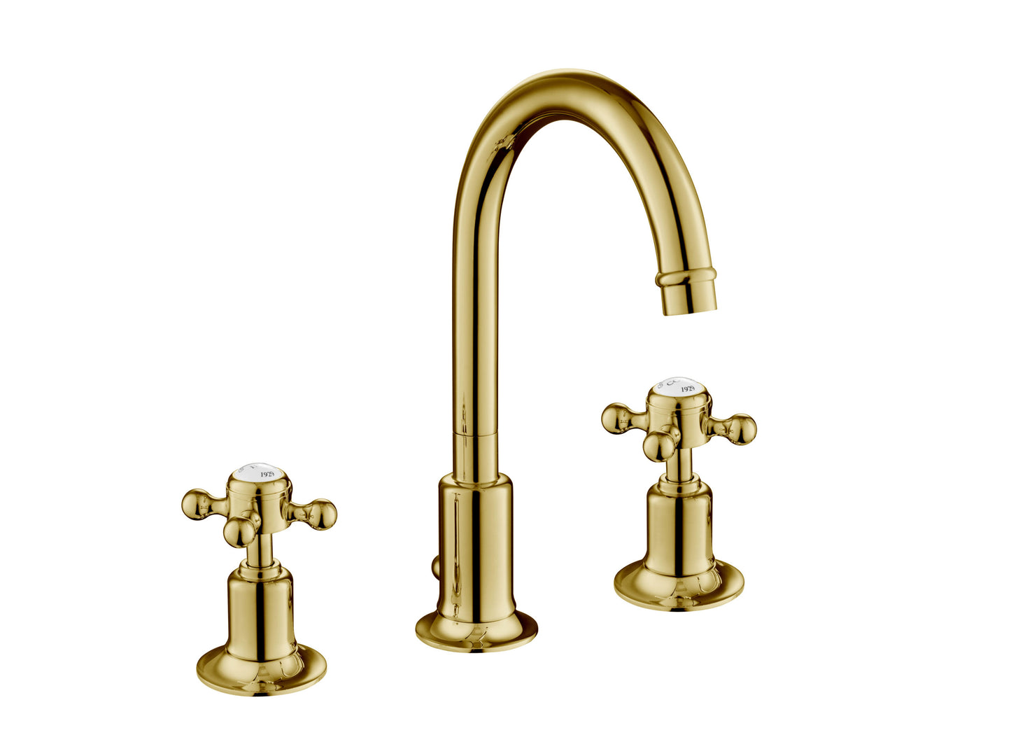 JTP Grosvenor Cross Grosvenor cross 3-hole Basin Mixer Tap, with pop-up waste with swivel spout