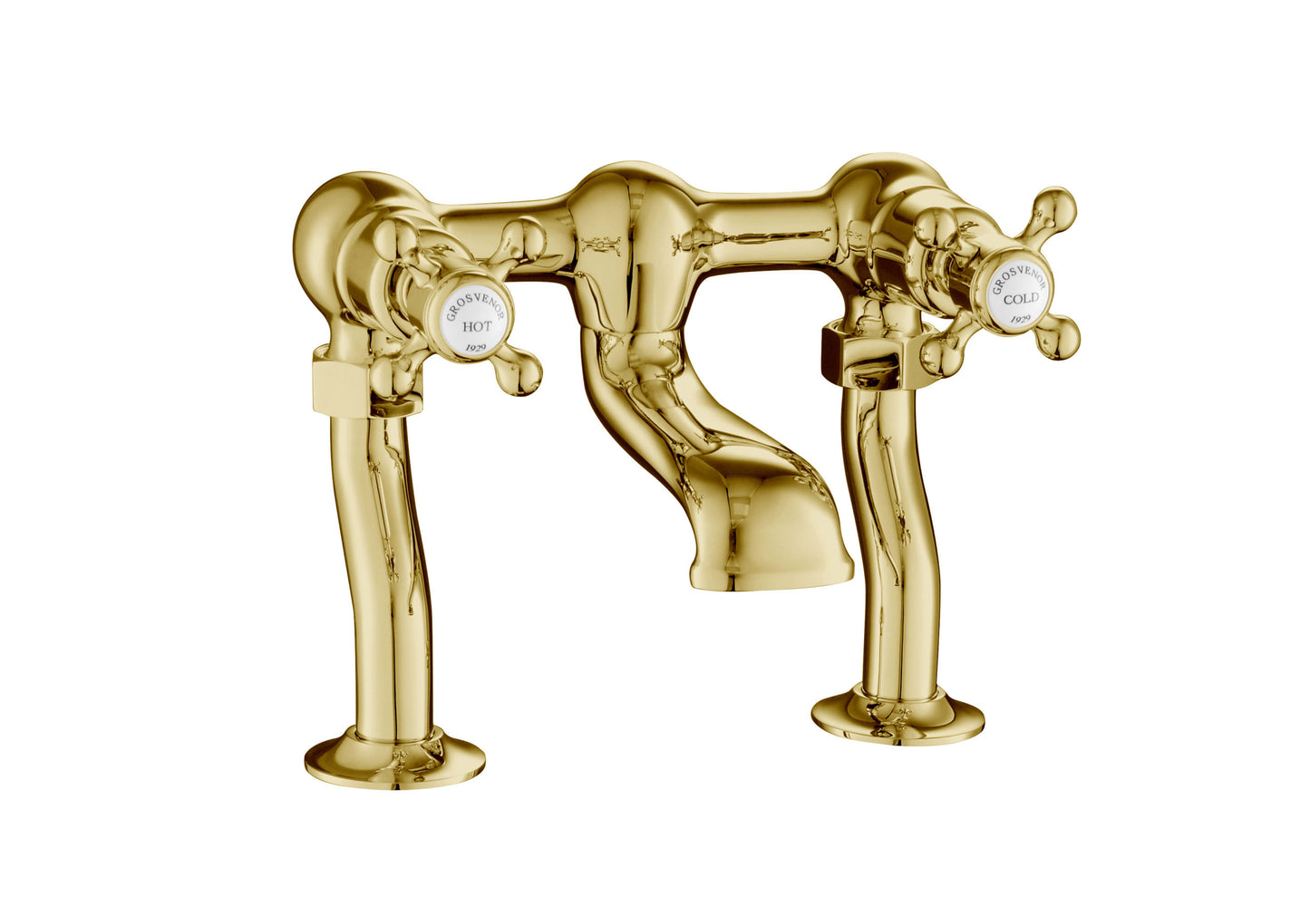 JTP Grosvenor Cross Deck Mounted Bath Filler Tap