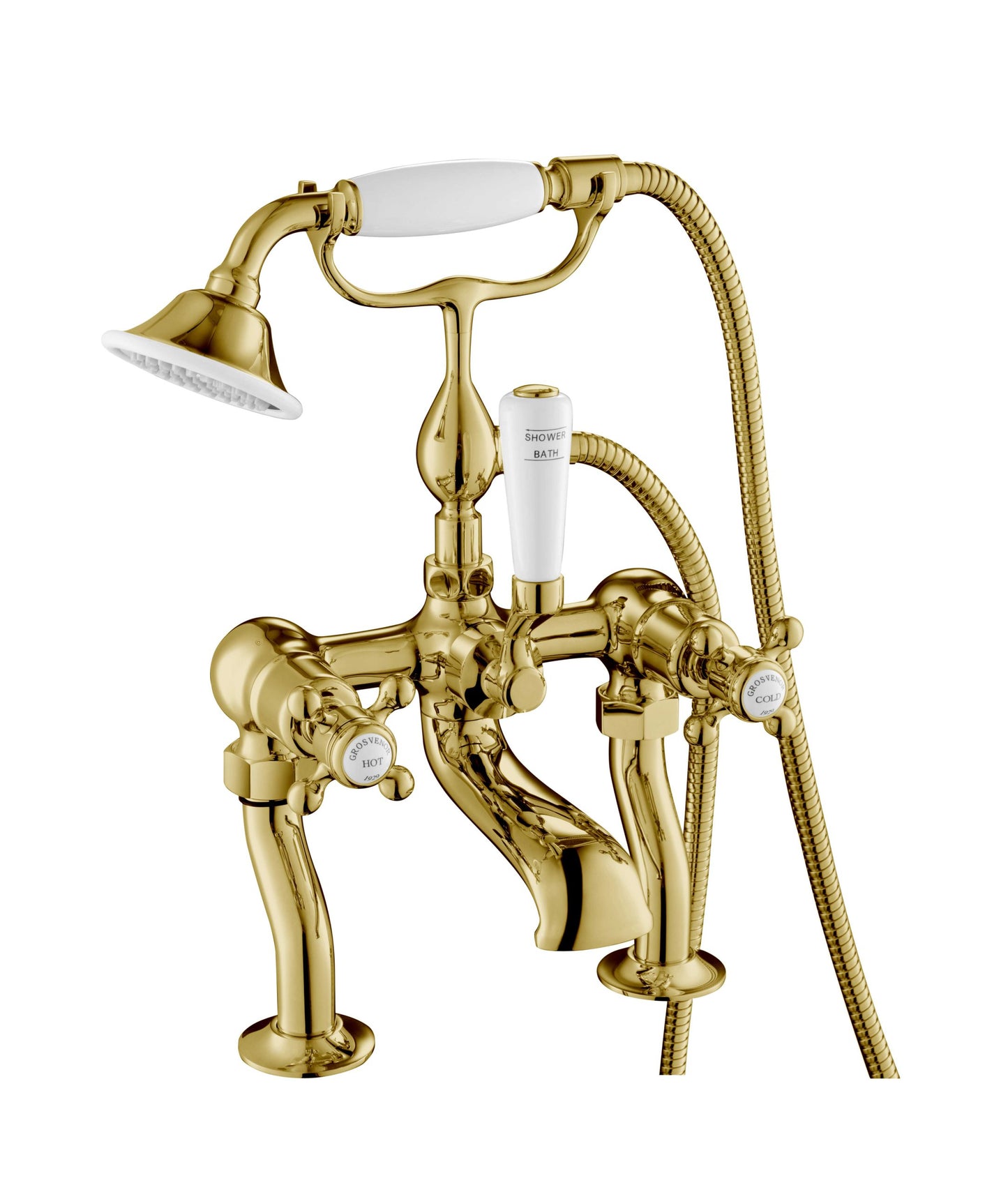 JTP Grosvenor Cross Deck Mounted Bath Shower Mixer Tap with Kit