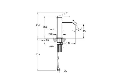 Vitra Minimax Round Standard Basin Mixer Tap