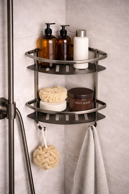 JTP VOS Double Corner Shower Basket