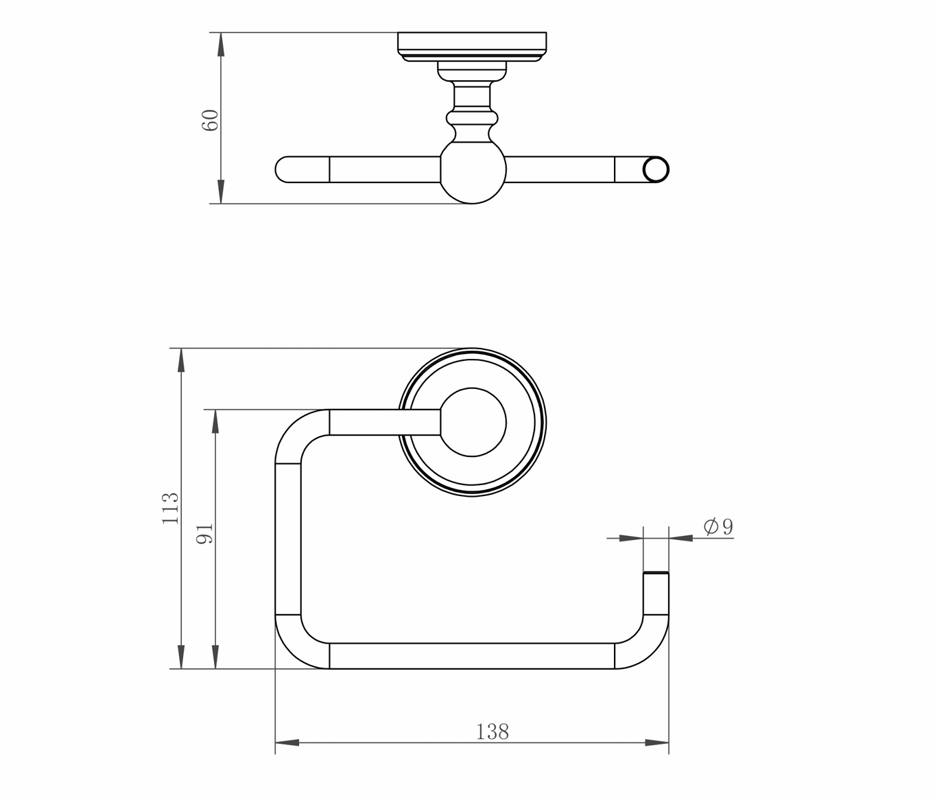 JTP Grosvenor Cross Toilet roll holder