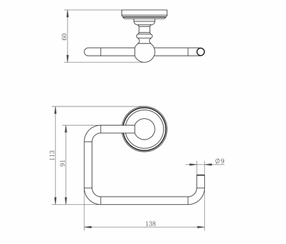 JTP Grosvenor Cross Toilet roll holder