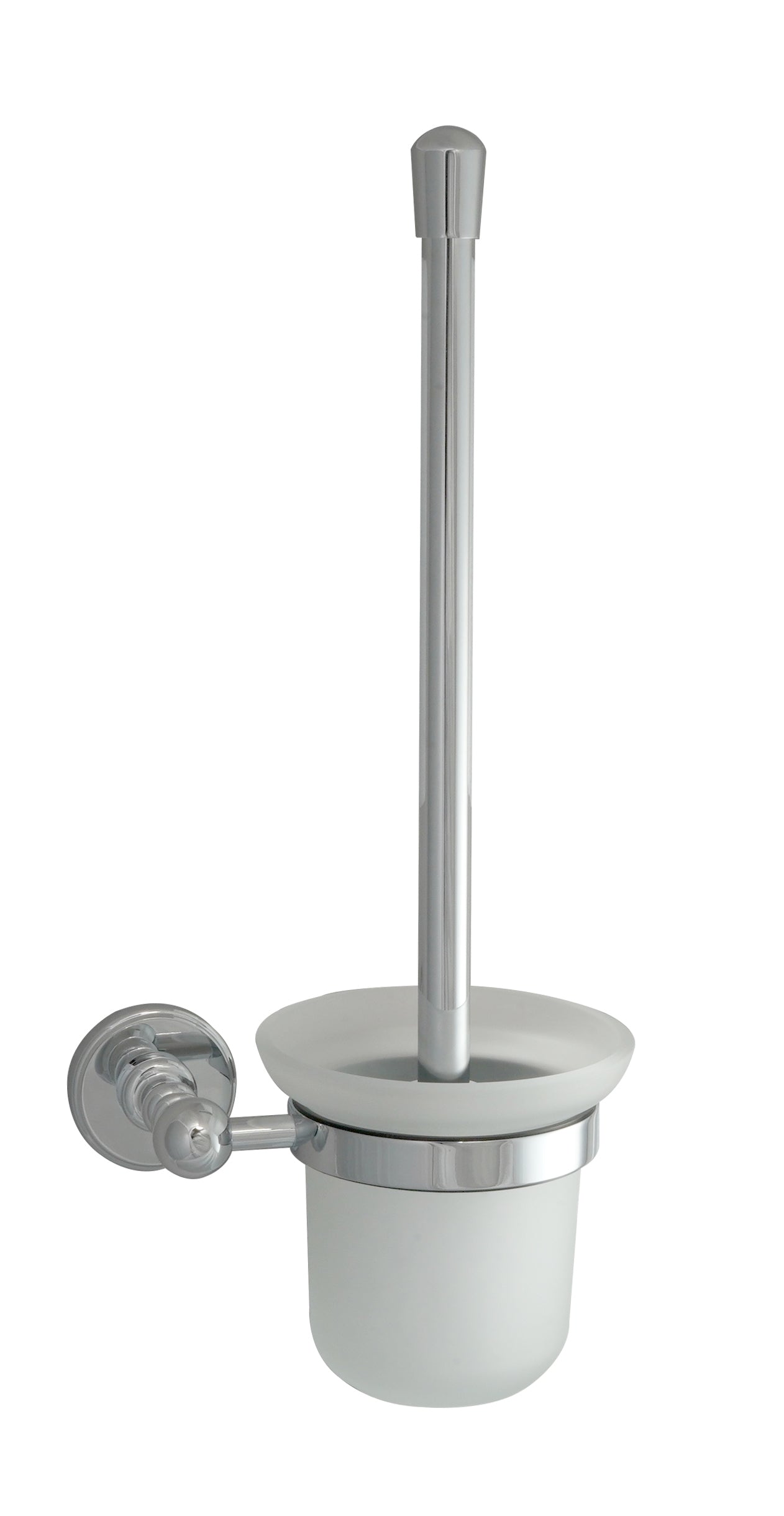 JTP Grosvenor Cross Toilet brush wall mounted frosted glass