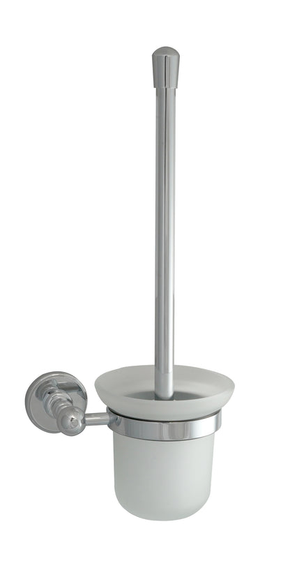 JTP Grosvenor Cross Toilet brush wall mounted frosted glass