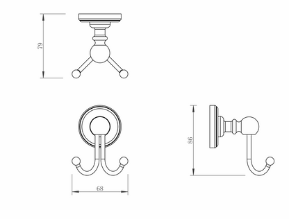JTP Grosvenor Cross Robe hook