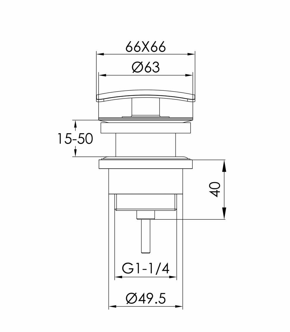 JTP HIX Basin Waste, Universal Slotted and Unslotted