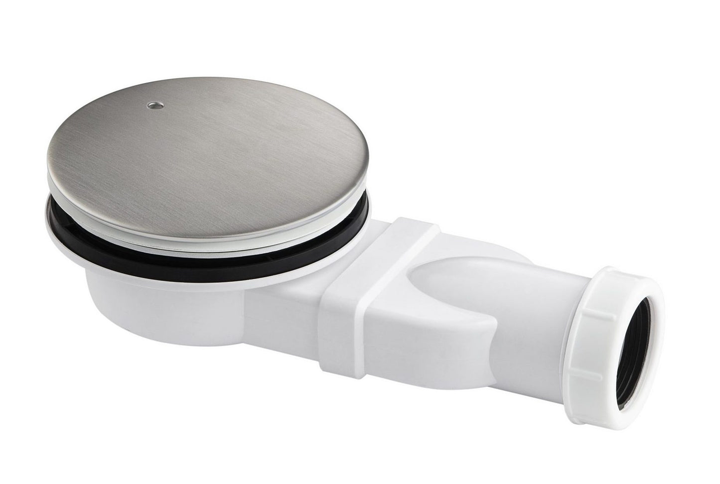 JTP Inox Slim Shower Waste accessory with stainless steel finish, designed for modern bathroom drainage systems.