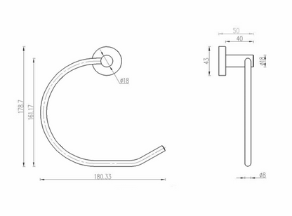 JTP Inox Towel Ring Stainless Steel