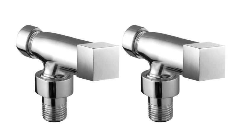 JTP SQUARE ANGLED RADIATOR VALVE - Chrome