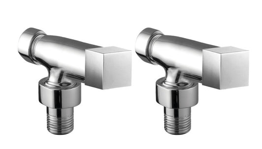JTP SQUARE ANGLED RADIATOR VALVE - Chrome
