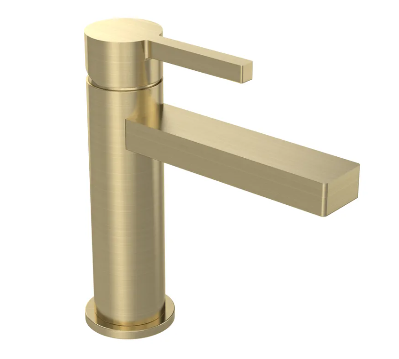 Cohort Cross Basin Mixer with Click Waste - Brushed Brass