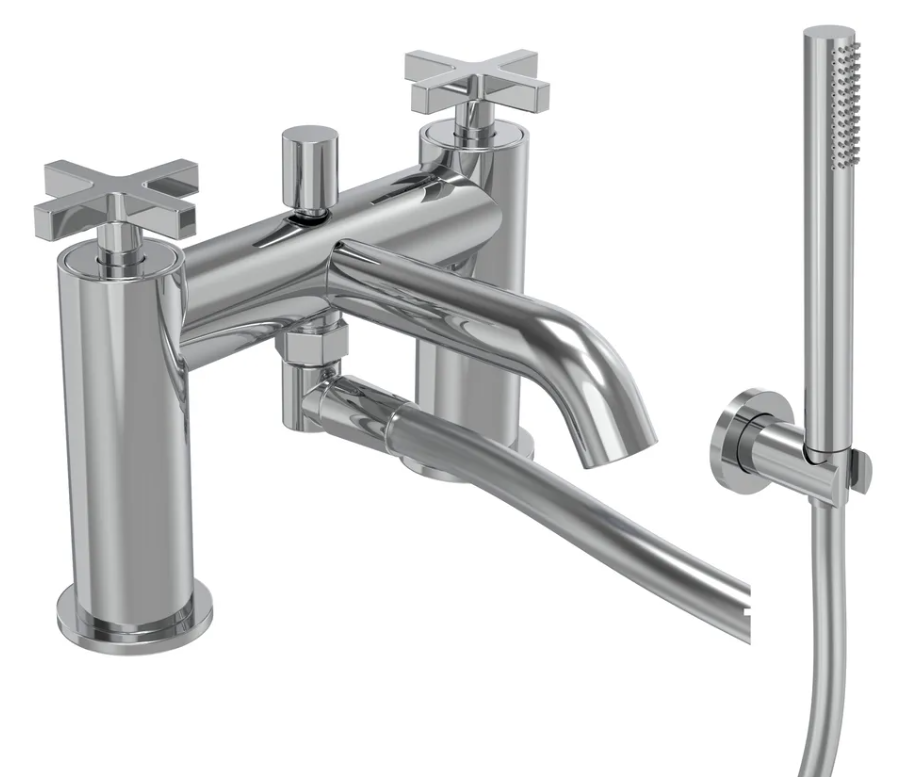 Cohort Cross Bath Shower Mixer - Chrome