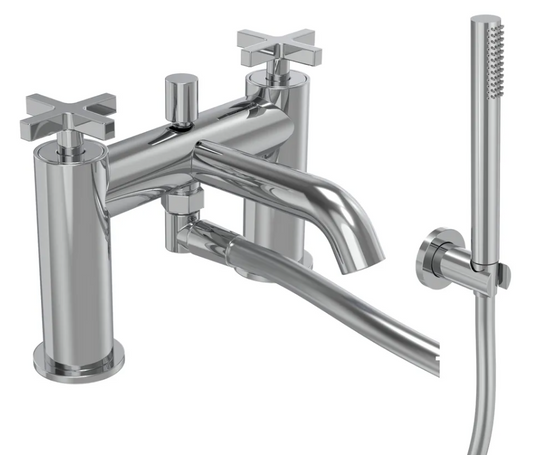 Cohort Cross Bath Shower Mixer - Chrome