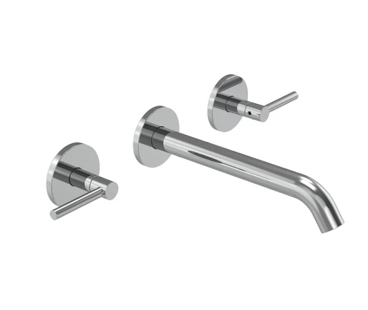 Cohort Lever Wall Mounted Basin Mixer - Chrome