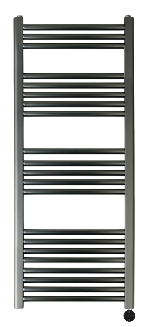JTP VOS ELECTRIC TOWER RADIATOR WITH THERMOSTAT HEATING ELEMENT - VOS - Brushed Black
