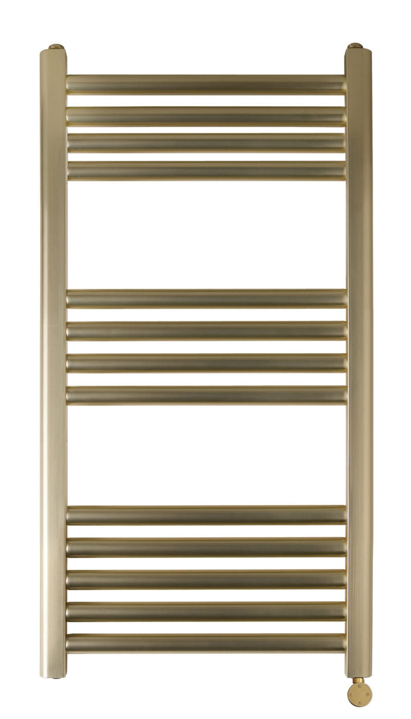 JTP VOS ELECTRIC TOWER RADIATOR WITH THERMOSTAT HEATING ELEMENT - VOS - Brushed Brass