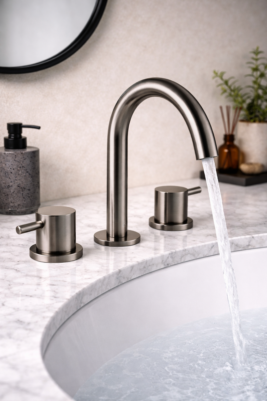 JTP VOS 3 Hole Deck Mounted Basin Mixer Tap