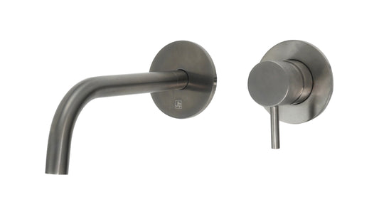 JTP VOS Single Lever Wall Mounted Basin Mixer Tap with Slim Spout - Designer Handle