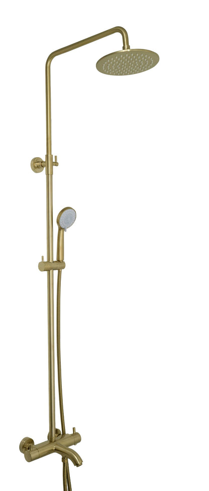 JTP VOS Thermostatic Bar Valve with 3 Outlets, Adjustable Riser & Multifunction Shower Handle