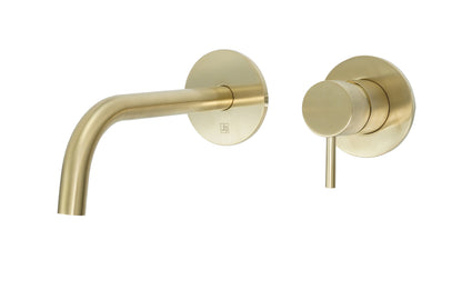 JTP VOS Single Lever Wall Mounted Basin Mixer Tap with Slim Spout - Designer Handle
