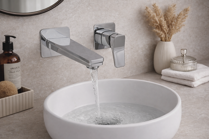 JTP HIX Single Lever Wall Mounted Basin Mixer Tap