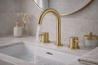 JTP VOS 3 Hole Deck Mounted Basin Mixer Tap