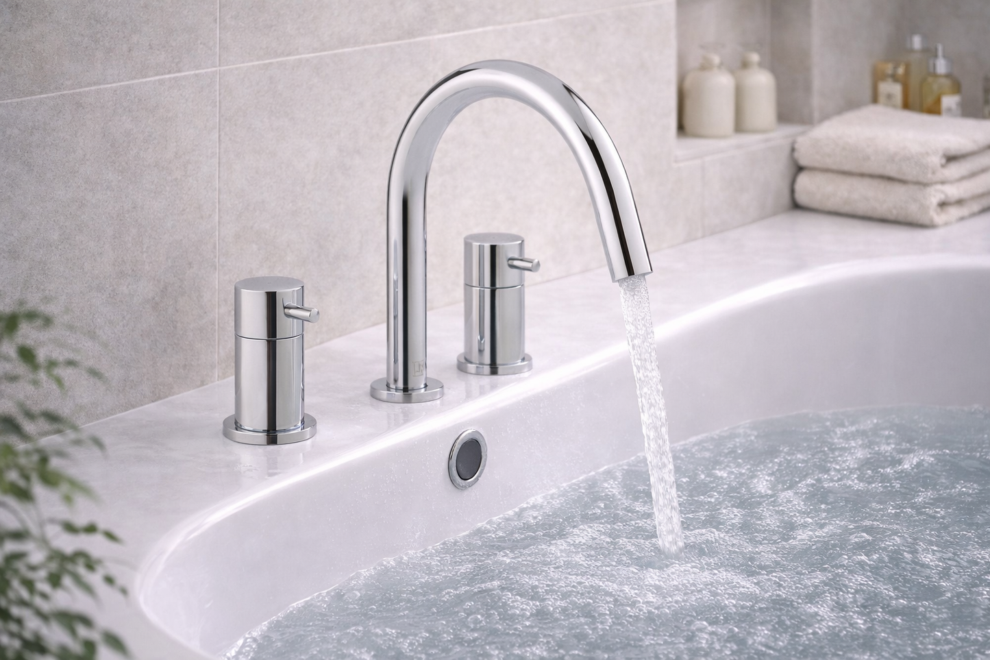 JTP Florence 3 Hole Deck Mounted Bath/Basin Filler Tap Chrome