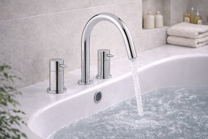 JTP Florence 3 Hole Deck Mounted Bath/Basin Filler Tap Chrome